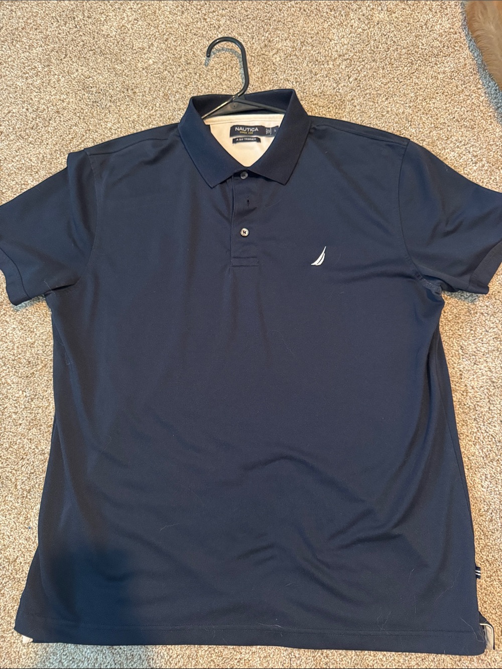 Nautica Men's Navy Polo with White Sail Logo
